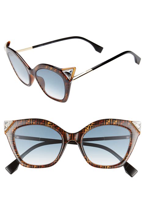 fendi women's cat eye 52mm sunglasses|fendi sunglasses women cat eye.